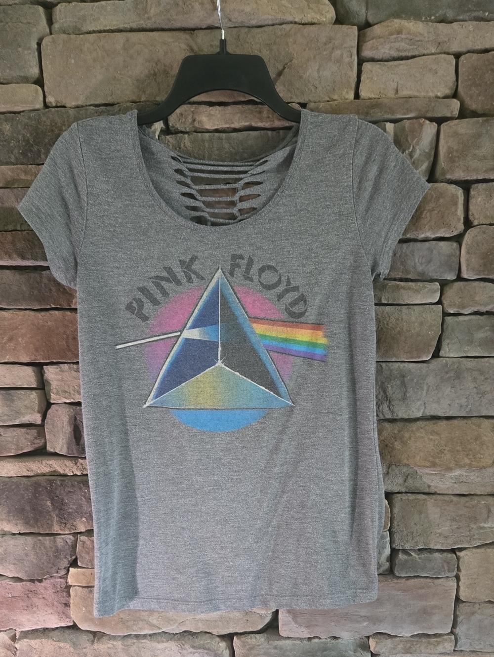 Pink Floyd Gray Cutout Prism Graphic Tee